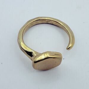 Odette New York Brass Hex Ring Open SIZE 5.75 Bohemian Western Casual 5 3/4